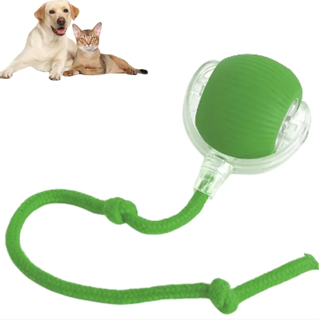 Automatic Rolling Cat Ball with Rope