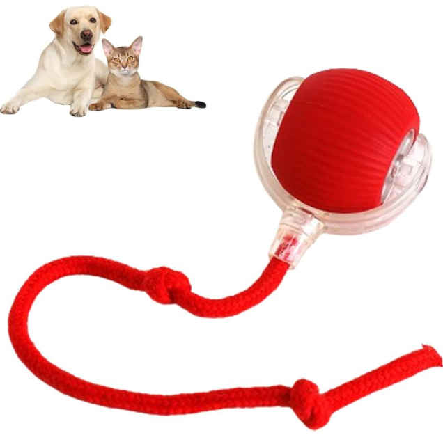 Automatic Rolling Cat Ball with Rope