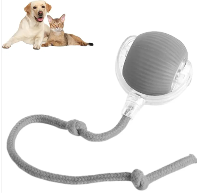 Automatic Rolling Cat Ball with Rope